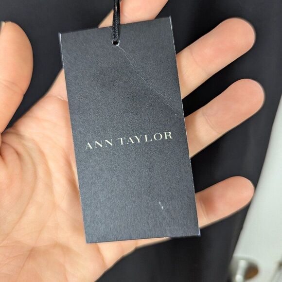 Ann Taylor | NWT Black Tropical Wool Wide Leg Trousers Size 10 - Picture 5 of 9